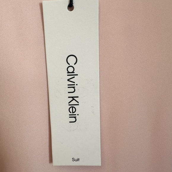 CALVIN KLEIN Elegant Pink Women's Blouse with Bow Size Small NWT $79 MSRP - Picture 7 of 9